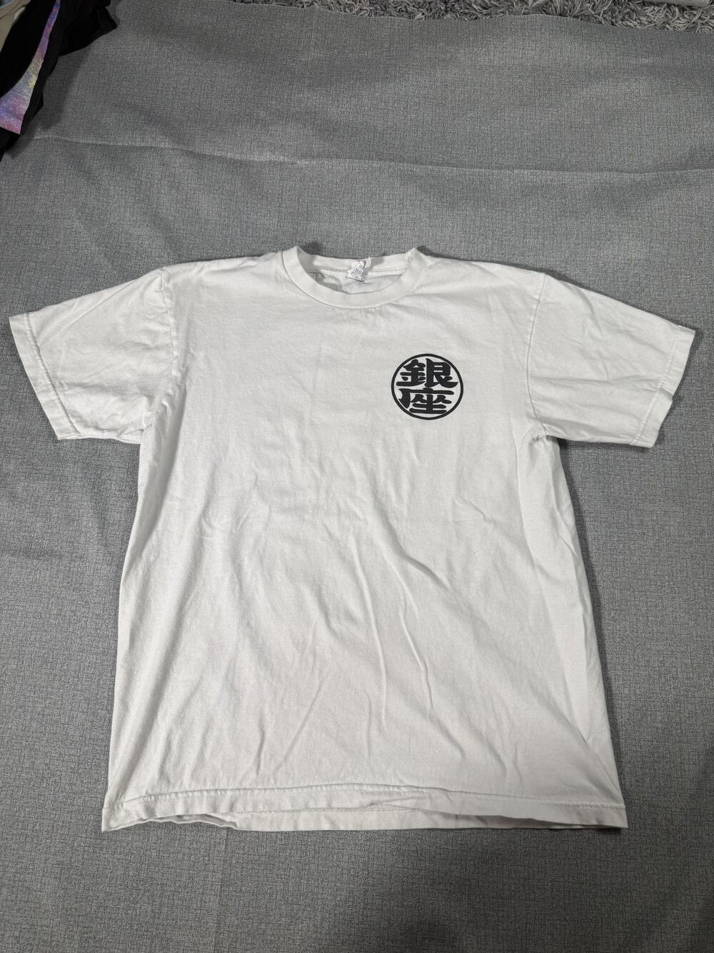 Japanese Tokyo Ginza Souvenir T-Shirt Mens L White Kanji Streetwear Graphic Tee
